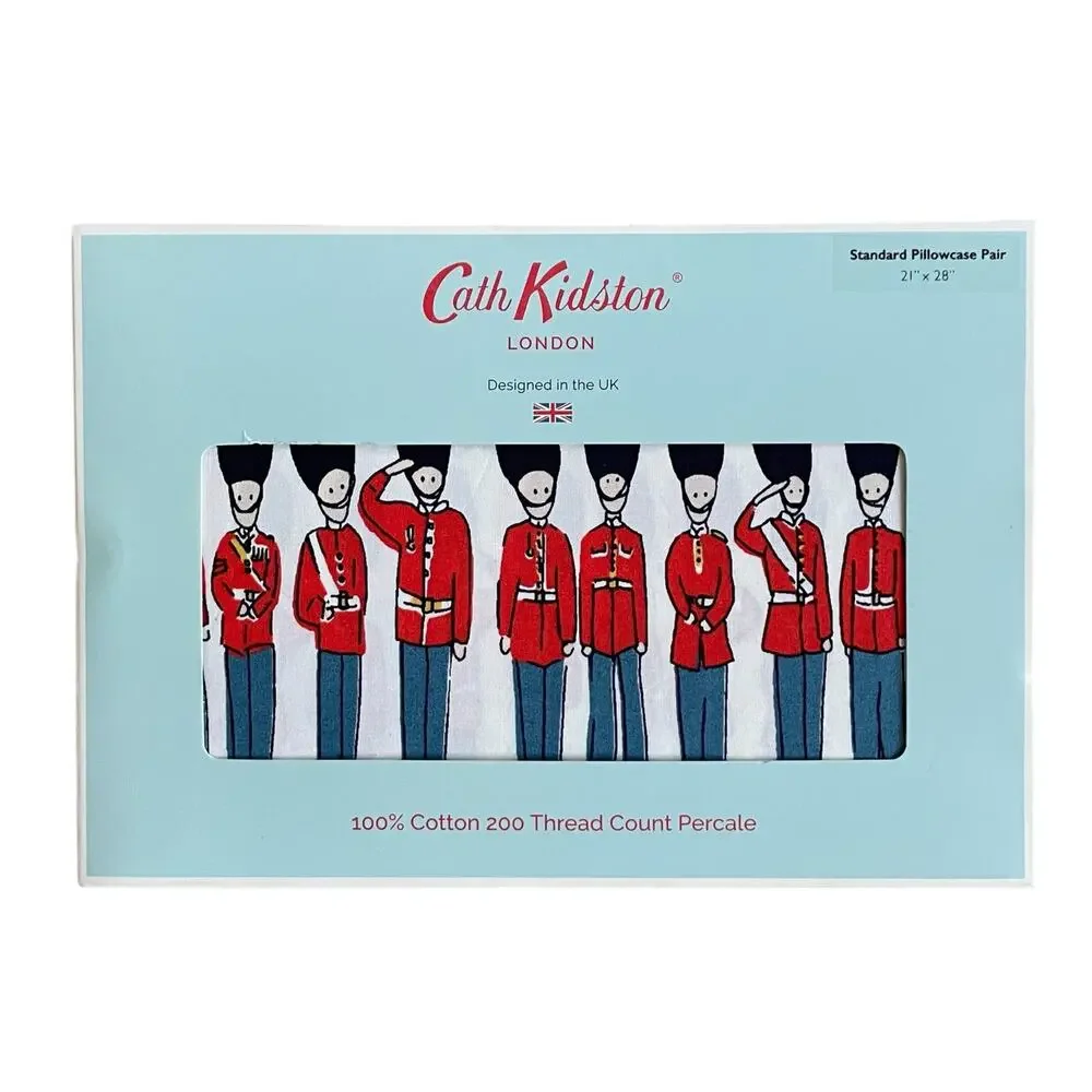 Cath Kidston London Guard Soldiers Christmas Nutcracker 2 Standard Pillowcases